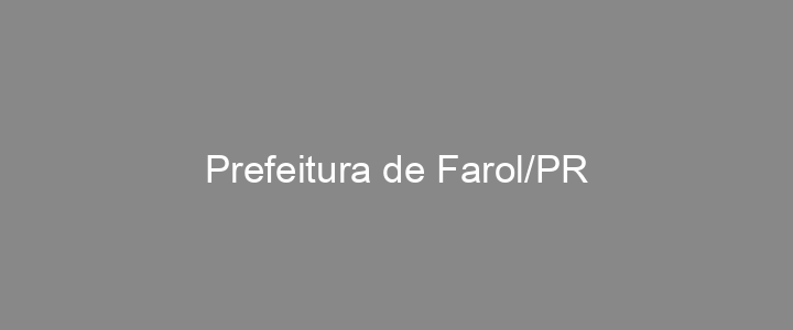 Provas Anteriores Prefeitura de Farol/PR
